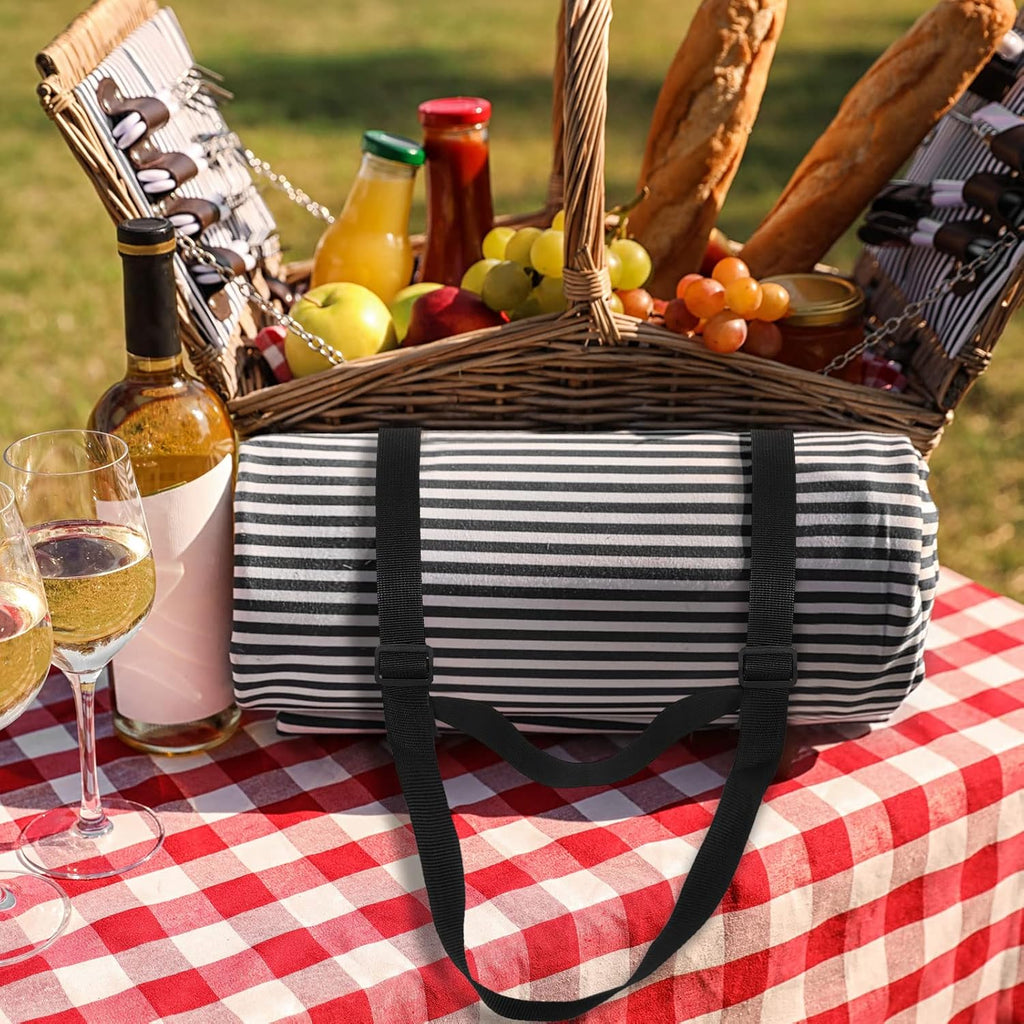 Amylove 2 Pcs Picnic Blanket Carry Strap for Camping