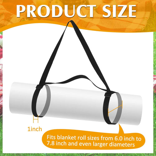 Amylove 2 Pcs Picnic Blanket Carry Strap for Camping