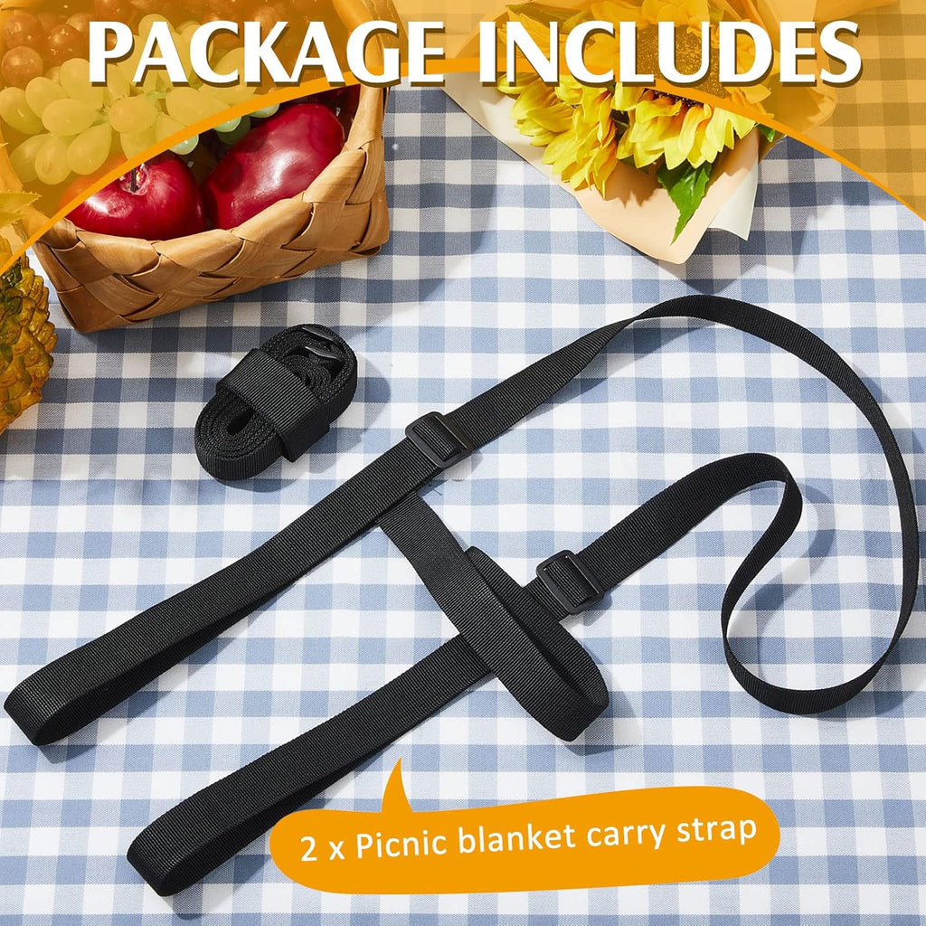 Amylove 2 Pcs Picnic Blanket Carry Strap for Camping