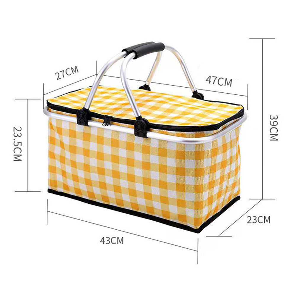 Collapsible Outdoor Camping Portable Insulated Picnic Basket