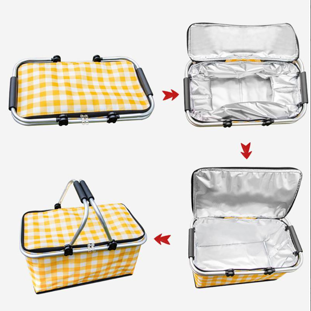 Collapsible Outdoor Camping Portable Insulated Picnic Basket
