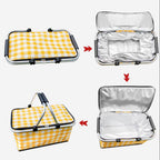 Collapsible Outdoor Camping Portable Insulated Picnic Basket