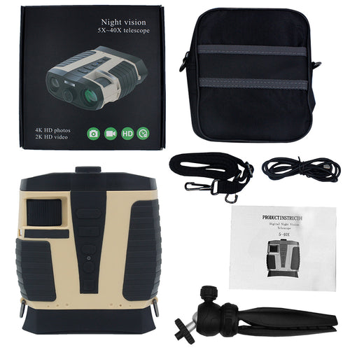 Beige HD Digital Night Vision Binoculars