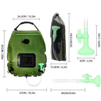 Green Portable Solar Camping Shower Bag