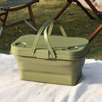 Collapsible Picnic Basket with Mini Table Lid