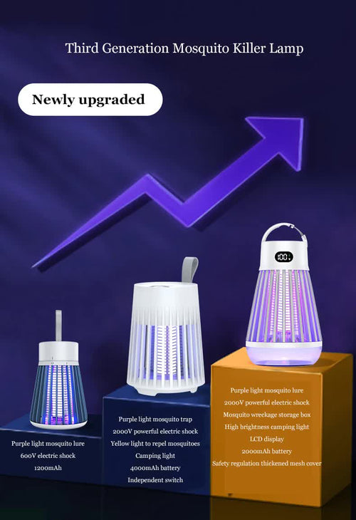 2-in-1 Rechargeable Mosquito Zapper & Camping Lantern