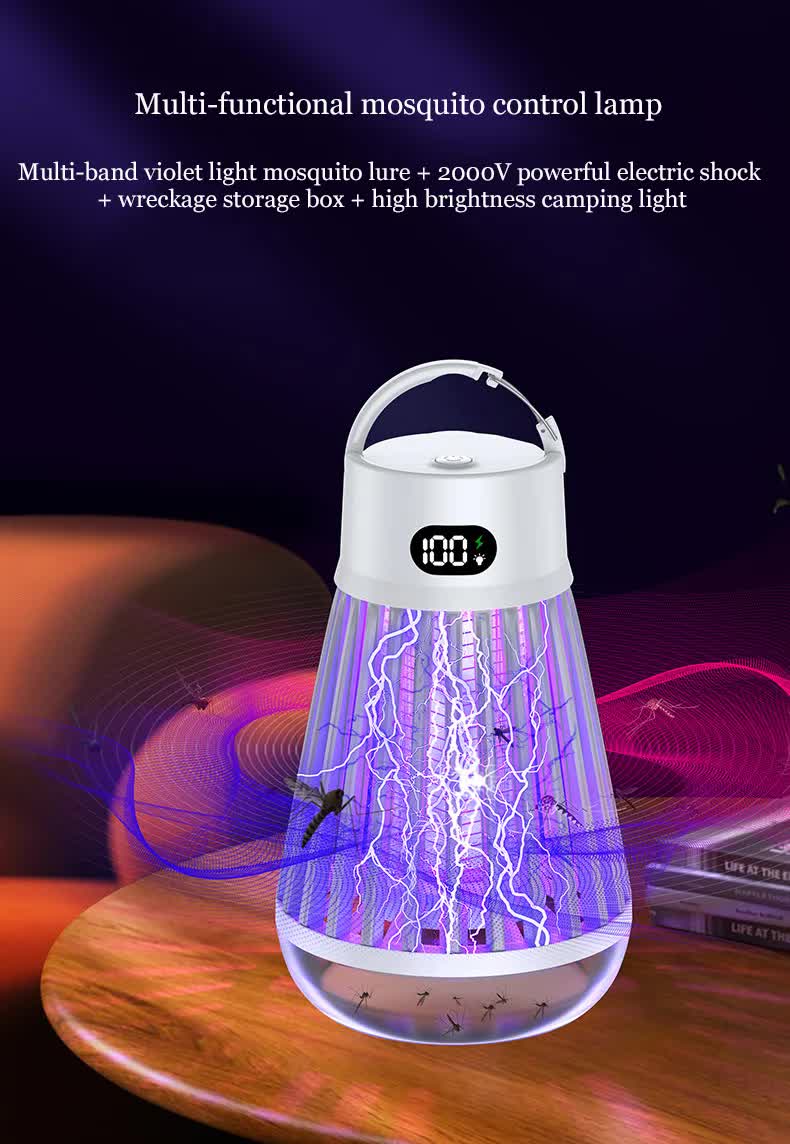 2-in-1 Rechargeable Mosquito Zapper & Camping Lantern