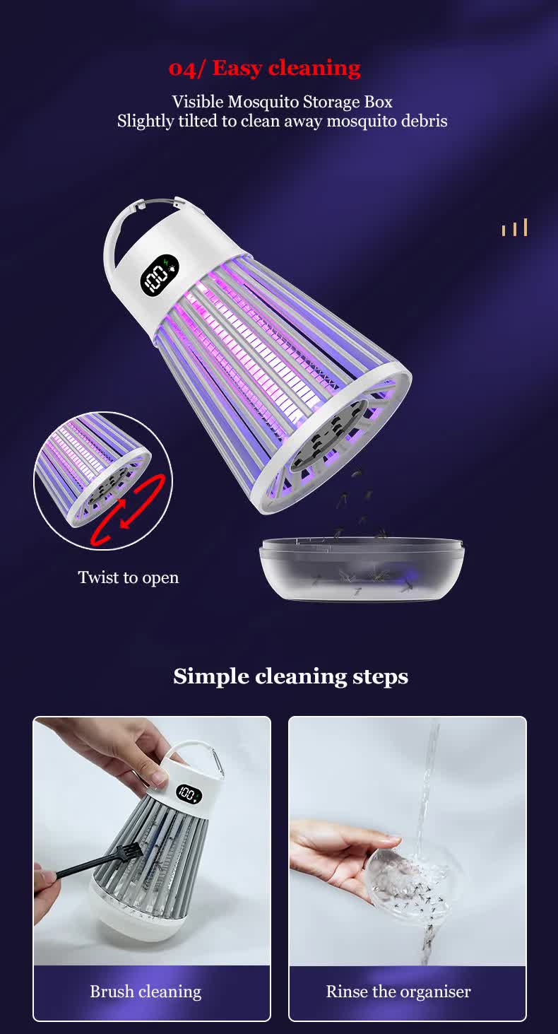 2-in-1 Rechargeable Mosquito Zapper & Camping Lantern