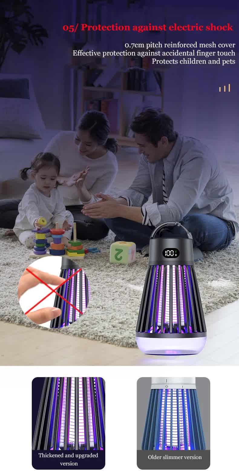2-in-1 Rechargeable Mosquito Zapper & Camping Lantern