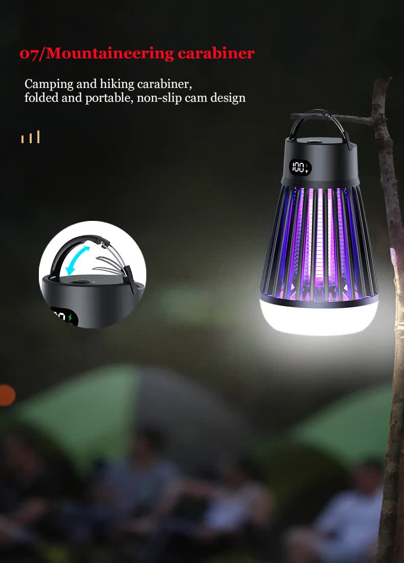 2-in-1 Rechargeable Mosquito Zapper & Camping Lantern
