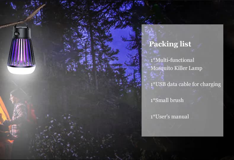 2-in-1 Rechargeable Mosquito Zapper & Camping Lantern