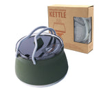 Dark Green 1L Portable Collapsible Camping Kettle