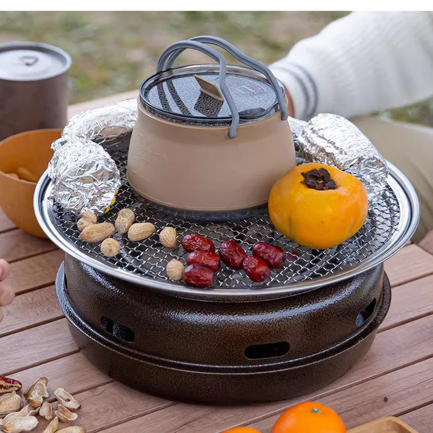 Red 1L Portable Collapsible Camping Kettle