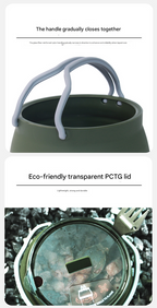 Red 1L Portable Collapsible Camping Kettle